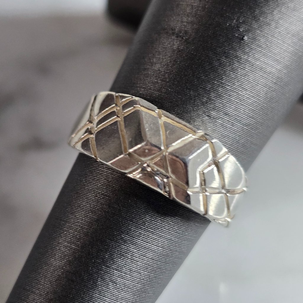 Womens Vintage Estate Sterling Silver Modernist Ring 5.1g E7271